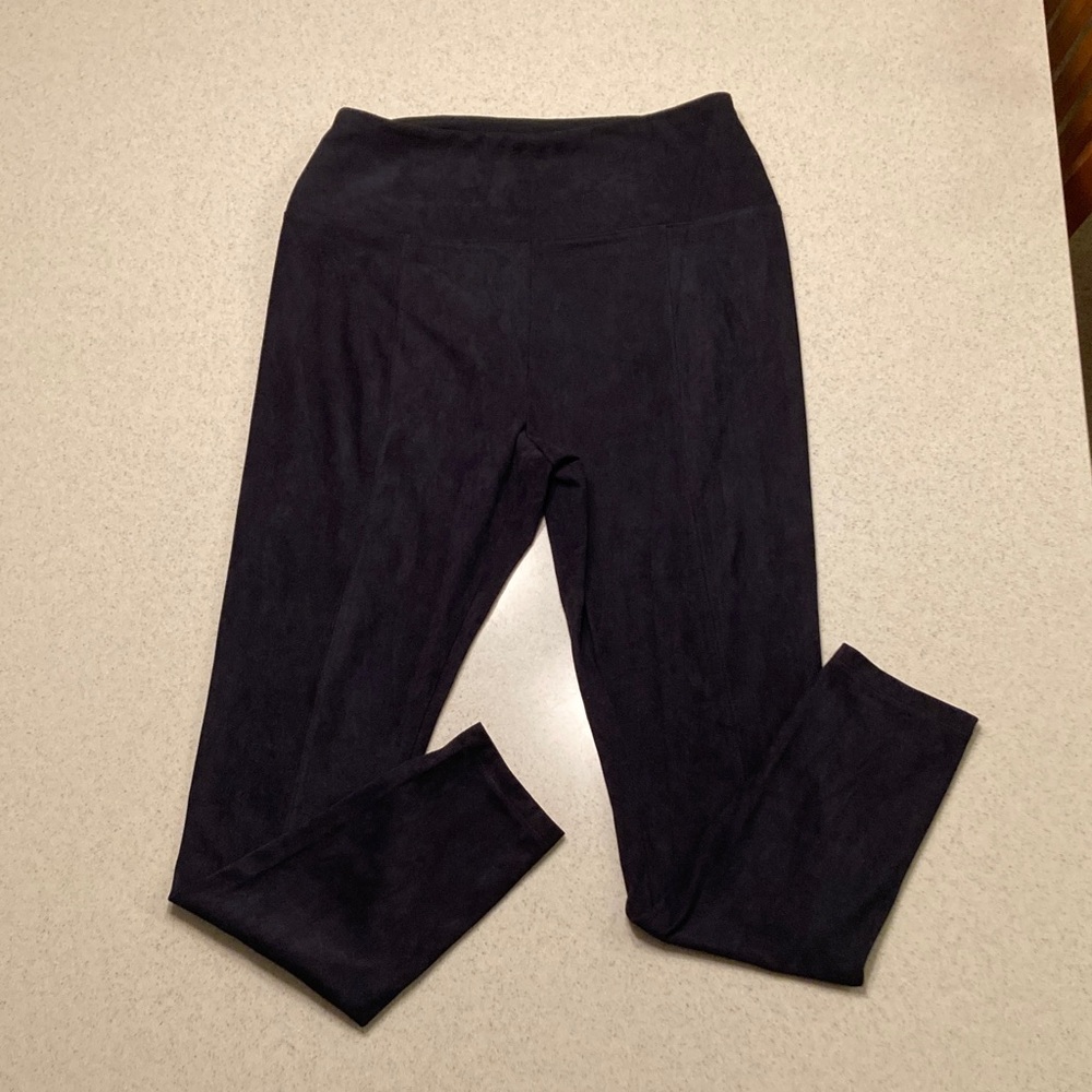 Simply Vera Vera Wang Black Leggings Women Size M Faux Suede